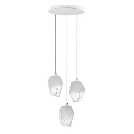 Stylowa lampa Luces Exclusivas VIGIA LE41822 - kolor lampy - transparentny/biały, materiał - szkło/metal