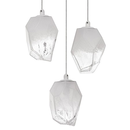 Stylowa lampa Luces Exclusivas VIGIA LE41822 - kolor lampy - transparentny/biały, materiał - szkło/metal