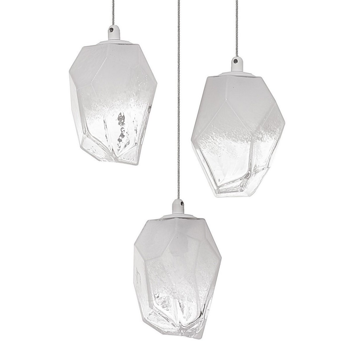 Stylowa lampa Luces Exclusivas VIGIA LE41822 - kolor lampy - transparentny/biały, materiał - szkło/metal