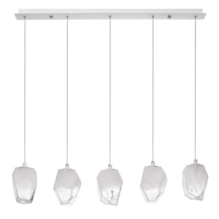Niepowtarzalna lampa Luces Exclusivas VIGIA LE41824 - kolor lampy - transparentny/biały, materiał - szkło/metal
