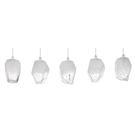 Niepowtarzalna lampa Luces Exclusivas VIGIA LE41824 - kolor lampy - transparentny/biały, materiał - szkło/metal