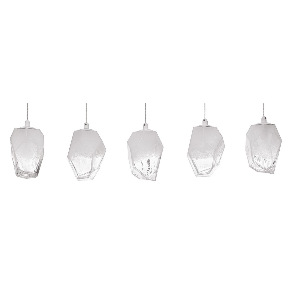 Niepowtarzalna lampa Luces Exclusivas VIGIA LE41824 - kolor lampy - transparentny/biały, materiał - szkło/metal