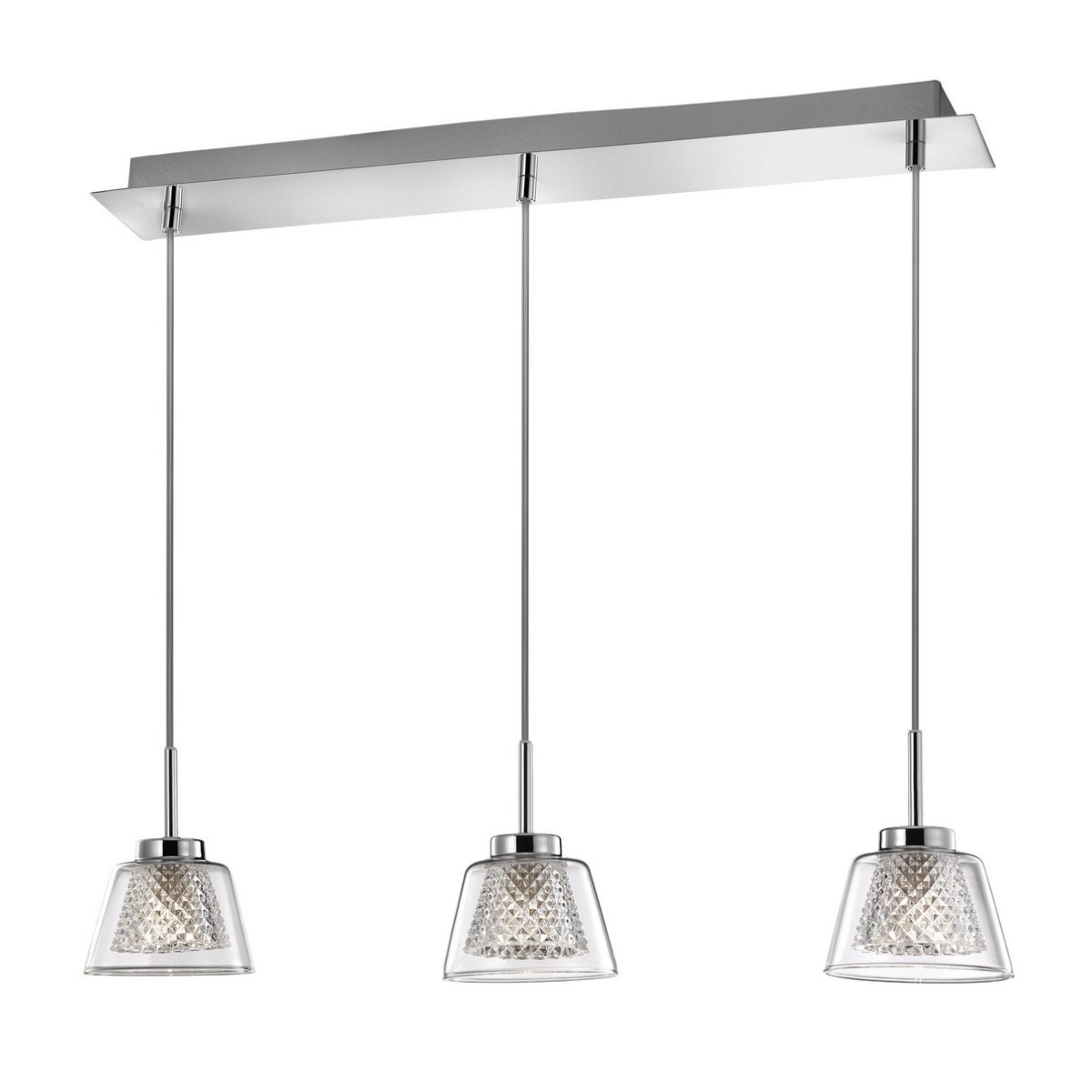 Piękna lampa Luces Exclusivas YOPAL LE41832 - kolor lampy - transparentny, materiał - chrom/szkło
