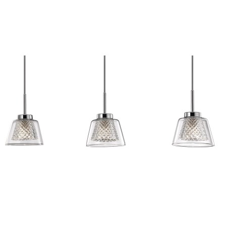 Piękna lampa Luces Exclusivas YOPAL LE41832 - kolor lampy - transparentny, materiał - chrom/szkło