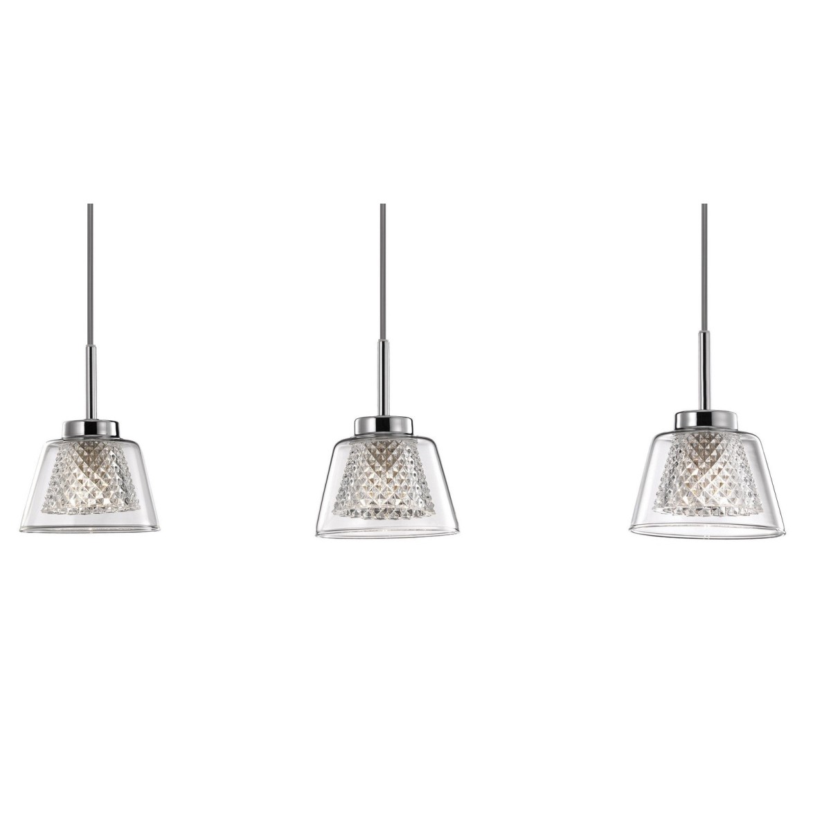 Piękna lampa Luces Exclusivas YOPAL LE41832 - kolor lampy - transparentny, materiał - chrom/szkło