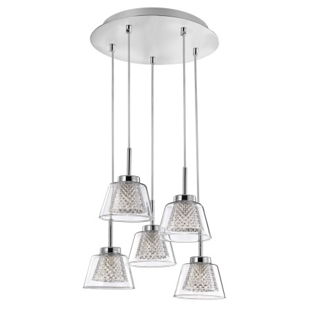 Nowoczesna lampa Luces Exclusivas YOPAL LE41833 - kolor lampy - transparentny, materiał - chrom/szkło
