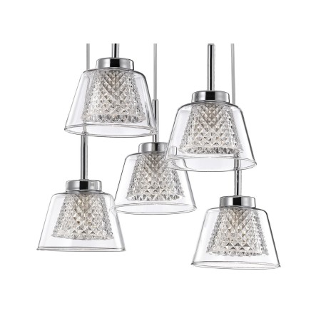 Nowoczesna lampa Luces Exclusivas YOPAL LE41833 - kolor lampy - transparentny, materiał - chrom/szkło