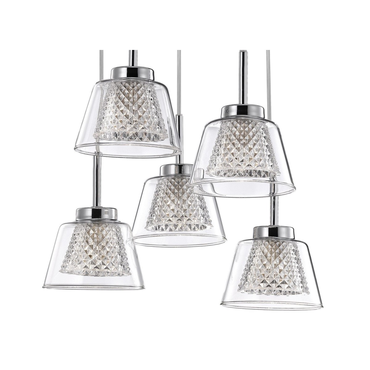 Nowoczesna lampa Luces Exclusivas YOPAL LE41833 - kolor lampy - transparentny, materiał - chrom/szkło