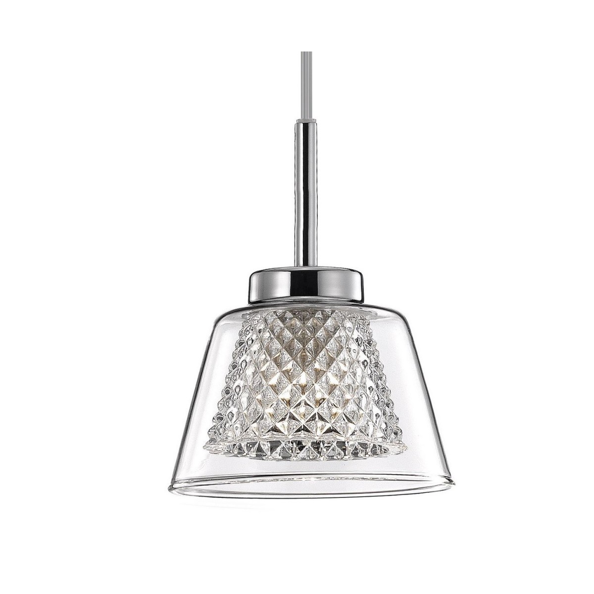 Wyjątkowa oprawa oświetleniowa Luces Exclusivas YOPAL LE41835 - kolor lampy - transparentny, materiał - chrom/szkło