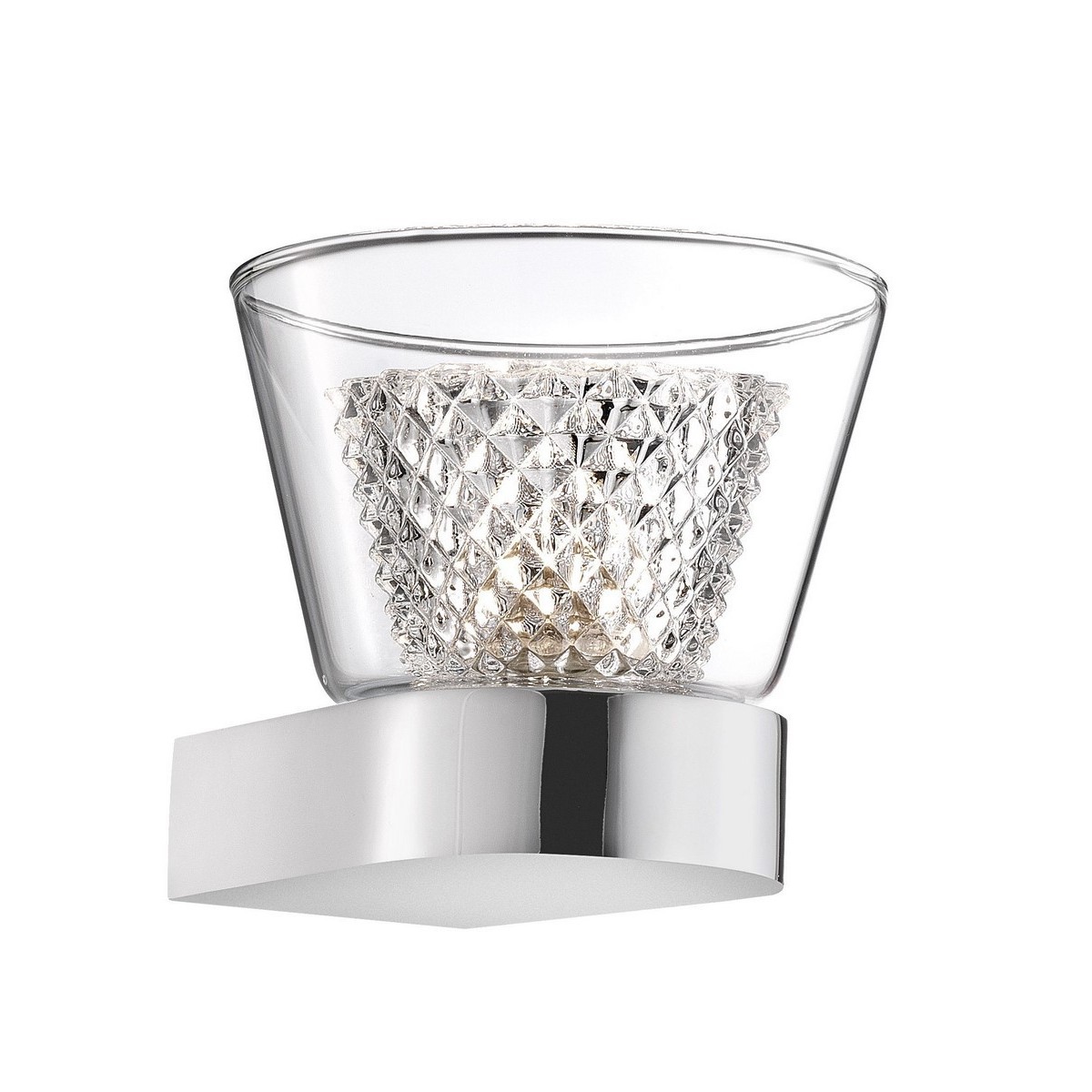 Niepowtarzalna lampa Luces Exclusivas YOPAL LE41836 - kolor lampy - transparentny, materiał - chrom/szkło