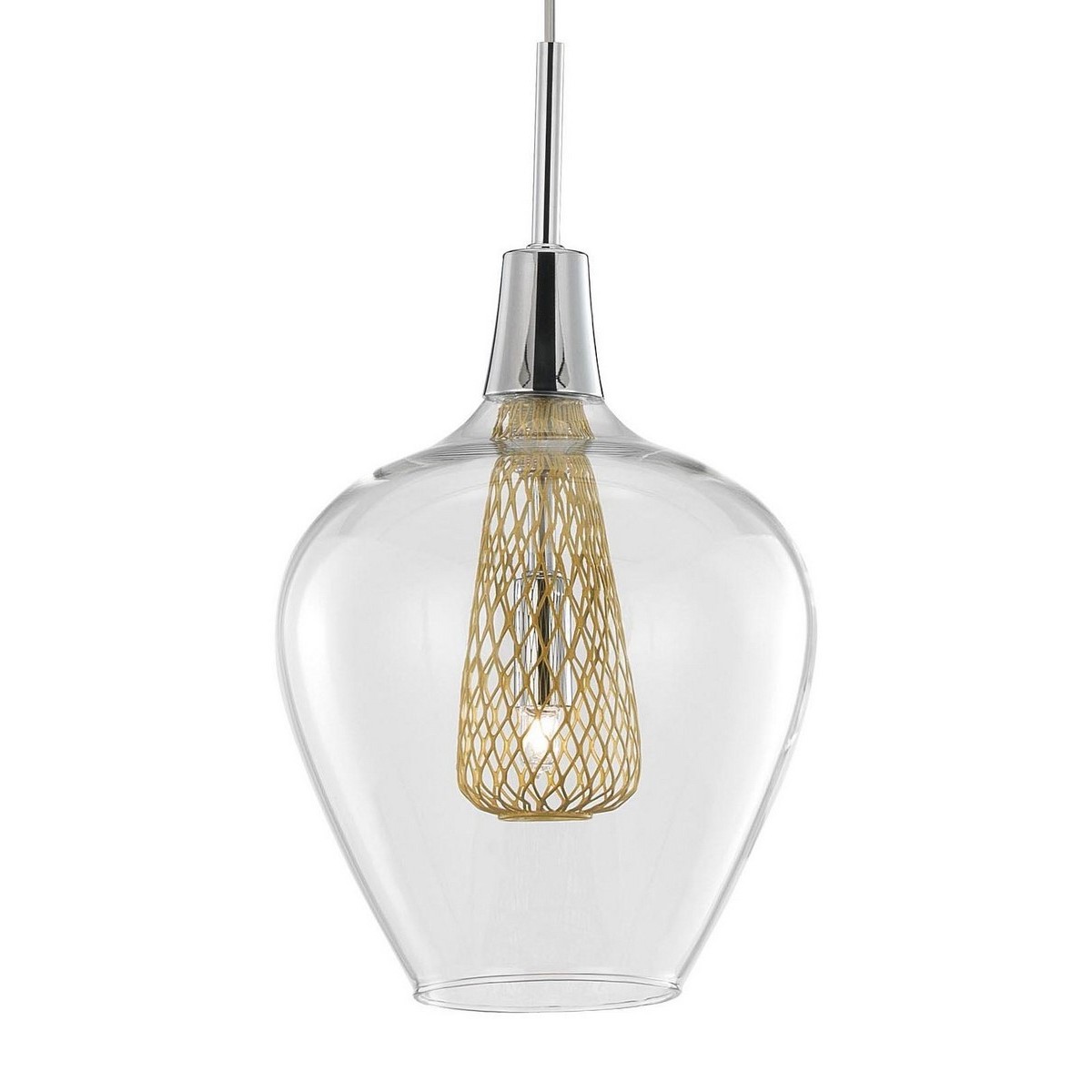 Piękna lampa Luces Exclusivas ZARZA LE41844 - kolor lampy - złoty, materiał - chrom/szkło