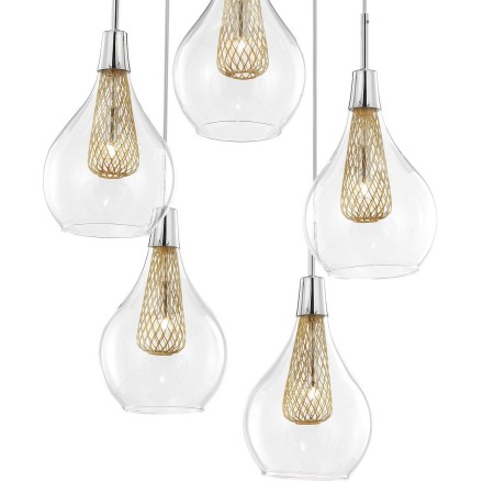 Stylowa lampa Luces Exclusivas ZARZA LE41846 - kolor lampy - złoty, materiał - chrom/szkło