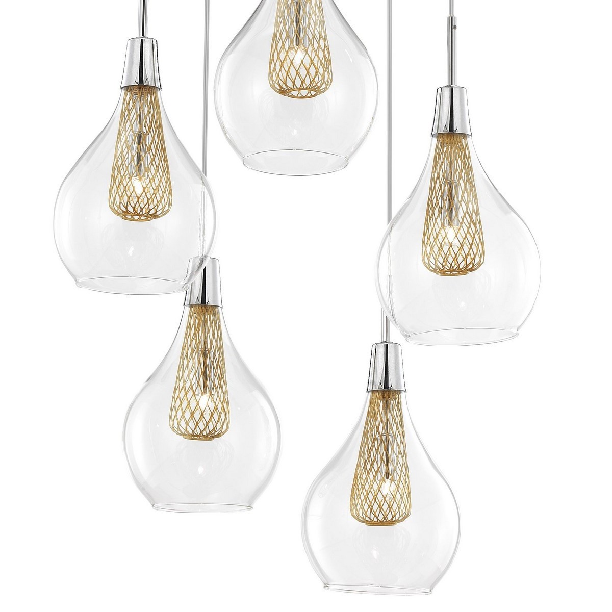 Stylowa lampa Luces Exclusivas ZARZA LE41846 - kolor lampy - złoty, materiał - chrom/szkło