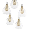 Stylowa lampa Luces Exclusivas ZARZA LE41846 - kolor lampy - złoty, materiał - chrom/szkło