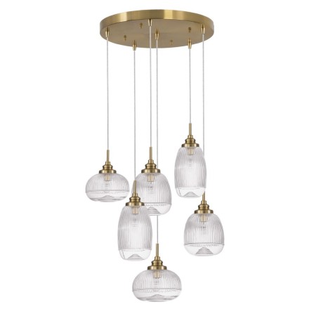 Niepowtarzalna lampa Luces Exclusivas AHIGAL LE41848 - kolor lampy - satynowe złoto, materiał - metal/szkło