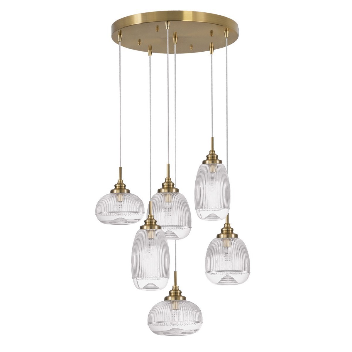 Niepowtarzalna lampa Luces Exclusivas AHIGAL LE41848 - kolor lampy - satynowe złoto, materiał - metal/szkło