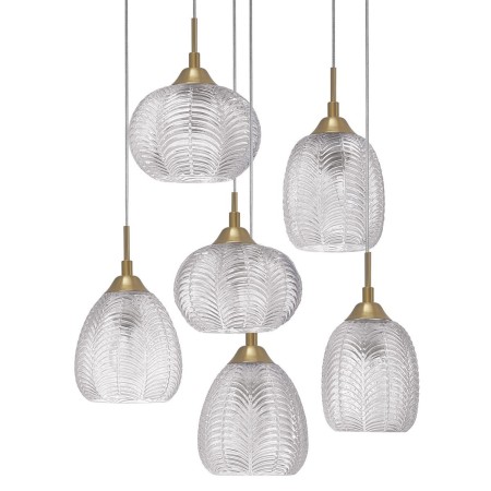 Niecodzienna lampa Luces Exclusivas ALCALA LE41855 - kolor lampy - satynowe złoto, materiał - metal/szkło