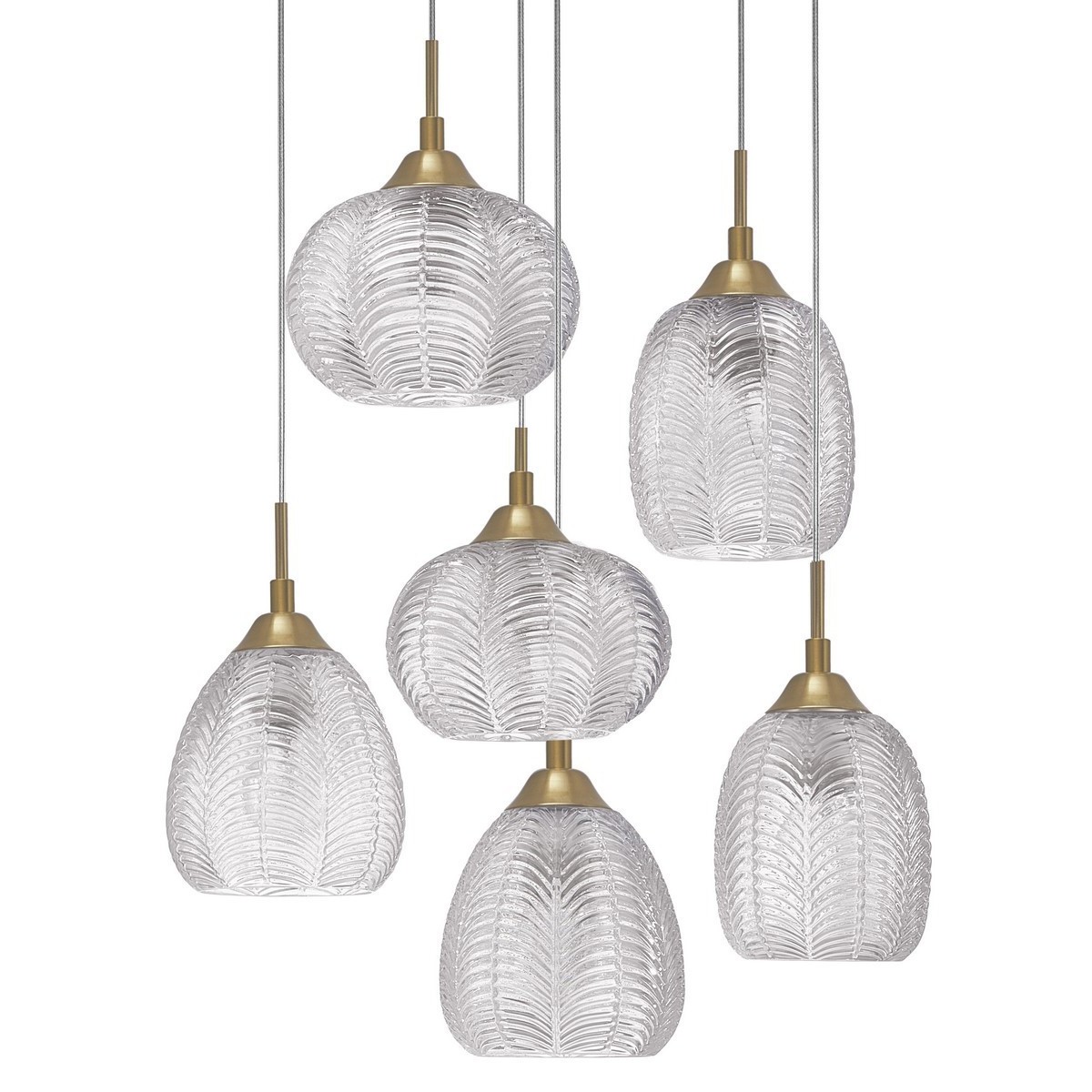 Niecodzienna lampa Luces Exclusivas ALCALA LE41855 - kolor lampy - satynowe złoto, materiał - metal/szkło