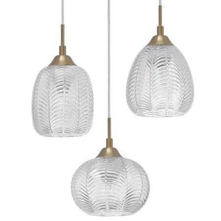 Nowoczesna lampa Luces Exclusivas ALCALA LE41857 - kolor lampy - satynowe złoto, materiał - metal/szkło