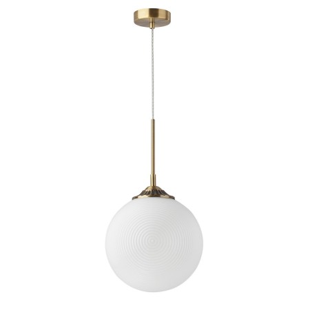 Stylowa lampa Luces Exclusivas ARJONA LE41876 - kolor lampy - biały/mosiądz, materiał - metal/szkło