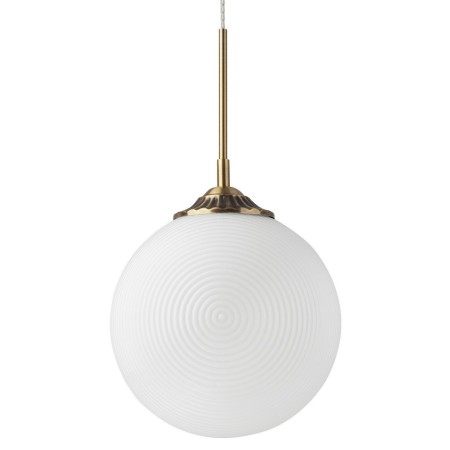 Stylowa lampa Luces Exclusivas ARJONA LE41876 - kolor lampy - biały/mosiądz, materiał - metal/szkło