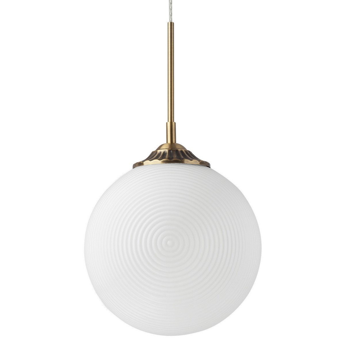 Stylowa lampa Luces Exclusivas ARJONA LE41876 - kolor lampy - biały/mosiądz, materiał - metal/szkło