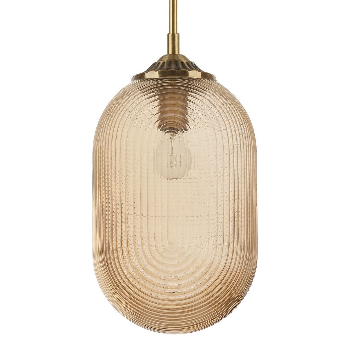 Niecodzienna lampa Luces Exclusivas ARJONA LE41879 - kolor lampy - szampański/mosiądz, materiał - metal/szkło