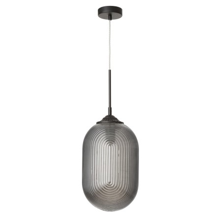 Piękna lampa Luces Exclusivas ARJONA LE41880 - kolor lampy - szary dymiony/czarny, materiał - metal/szkło