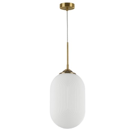 Nowoczesna lampa Luces Exclusivas ARJONA LE41881 - kolor lampy - biały/mosiądz, materiał - metal/szkło