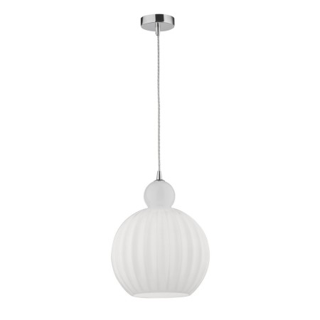 Niecodzienna lampa Luces Exclusivas AVILES LE41885 - kolor lampy - opal/chrom, materiał - aluminium/szkło