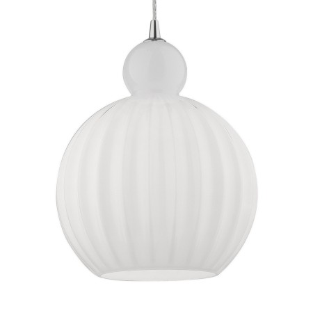 Niecodzienna lampa Luces Exclusivas AVILES LE41885 - kolor lampy - opal/chrom, materiał - aluminium/szkło