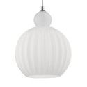 Niecodzienna lampa Luces Exclusivas AVILES LE41885 - kolor lampy - opal/chrom, materiał - aluminium/szkło