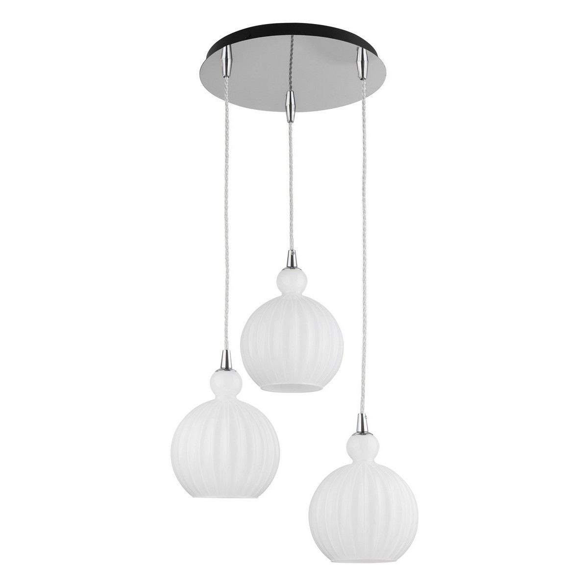 Piękna lampa Luces Exclusivas AVILES LE41886 - kolor lampy - opal/chrom, materiał - aluminium/szkło