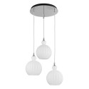 Piękna lampa Luces Exclusivas AVILES LE41886 - kolor lampy - opal/chrom, materiał - aluminium/szkło
