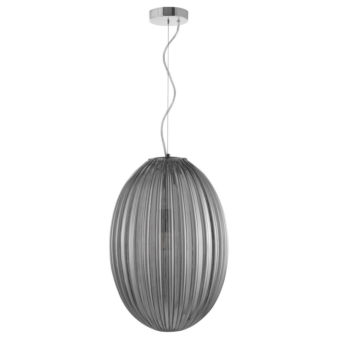 Nowoczesna lampa Luces Exclusivas AYAPEL LE41887 - kolor lampy - szary dymiony/chrom, materiał - metal/szkło