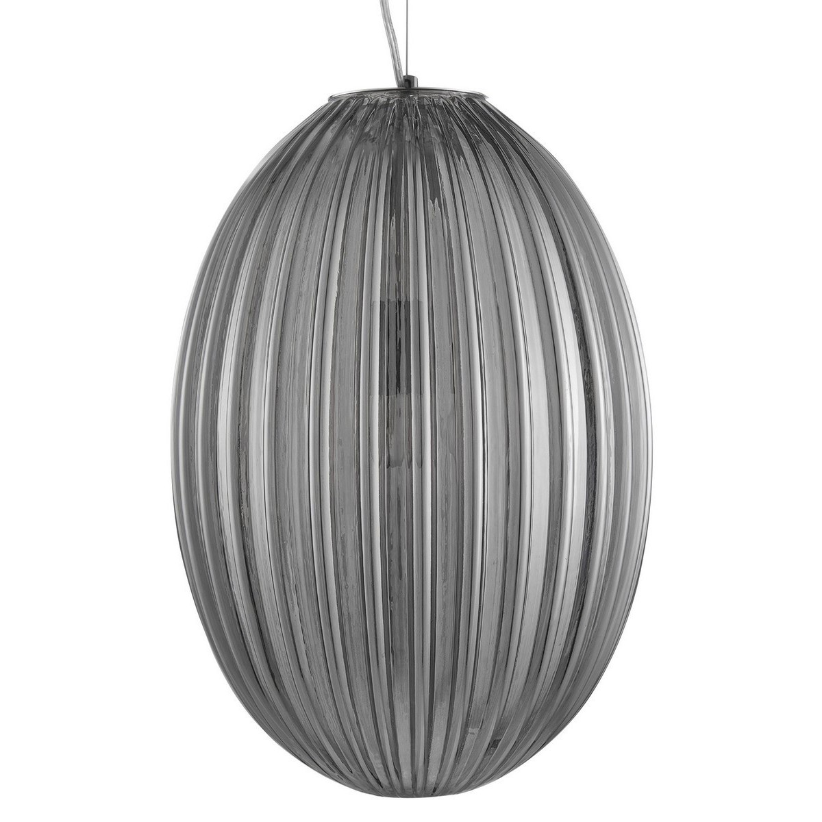 Nowoczesna lampa Luces Exclusivas AYAPEL LE41887 - kolor lampy - szary dymiony/chrom, materiał - metal/szkło