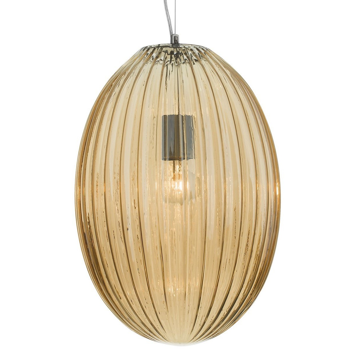 Stylowa lampa Luces Exclusivas AYAPEL LE41888 - kolor lampy - szampański/chrom, materiał - metal/szkło