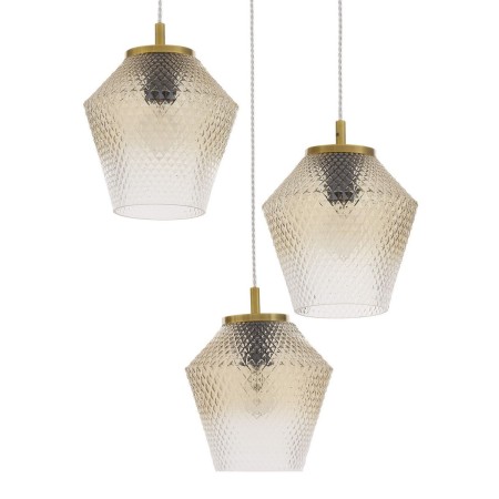 Piękna lampa Luces Exclusivas BERRIO LE41898 - kolor lampy - mosiądz/koniakowy, materiał - metal/szkło