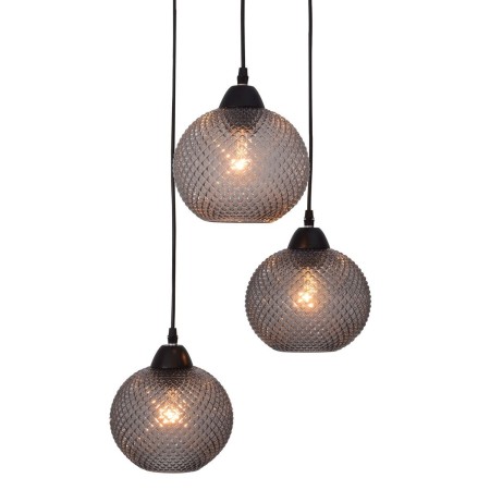Niepowtarzalna lampa Luces Exclusivas BUENOS LE41914 - kolor lampy - szary/czarny, materiał - szkło/metal