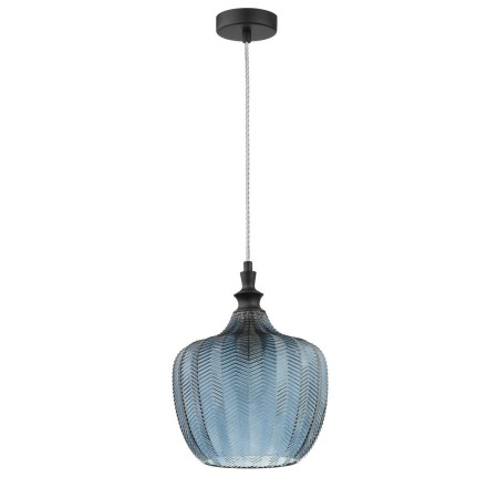 Nowoczesna lampa Luces Exclusivas BURGOS LE41917 - kolor lampy - niebieski/czarny mat, materiał - metal/szkło