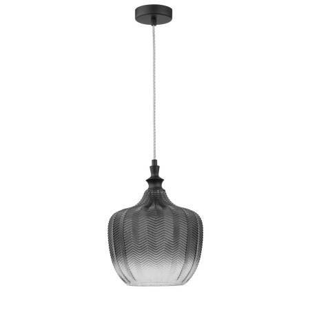 Stylowa lampa Luces Exclusivas BURGOS LE41918 - kolor lampy - szary dymiony/czarny mat, materiał - metal/szkło