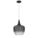 Stylowa lampa Luces Exclusivas BURGOS LE41918 - kolor lampy - szary dymiony/czarny mat, materiał - metal/szkło