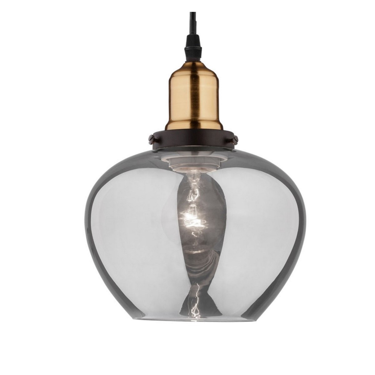 Wyjątkowa oprawa oświetleniowa Luces Exclusivas CALDAS LE41925 - kolor lampy - czarny/dymiony, materiał - szkło/metal