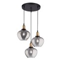 Niepowtarzalna lampa Luces Exclusivas CALDAS LE41926 - kolor lampy - czarny/dymiony, materiał - szkło/metal