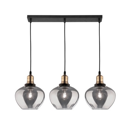 Niecodzienna lampa Luces Exclusivas CALDAS LE41927 - kolor lampy - czarny/dymiony, materiał - szkło/metal