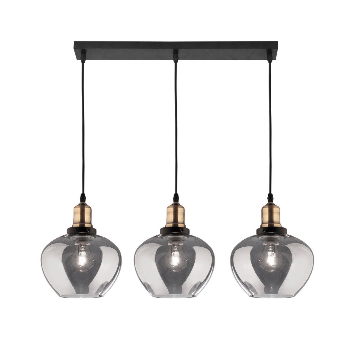 Niecodzienna lampa Luces Exclusivas CALDAS LE41927 - kolor lampy - czarny/dymiony, materiał - szkło/metal
