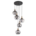 Piękna lampa Luces Exclusivas CALDAS LE41928 - kolor lampy - czarny/dymiony, materiał - szkło/metal