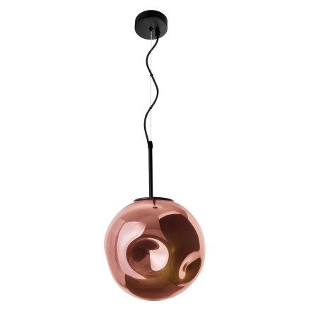 Niepowtarzalna lampa Luces Exclusivas CARORA LE41956 - kolor lampy - czarny/miedziany, materiał - metal/szkło