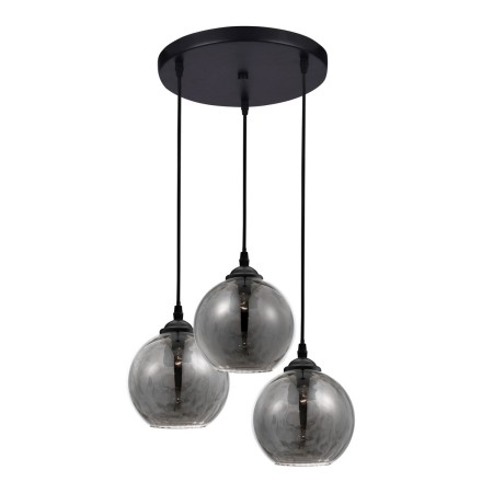 Stylowa lampa Luces Exclusivas COLINA LE41972 - kolor lampy - czarny/dymiony, materiał - szkło/metal