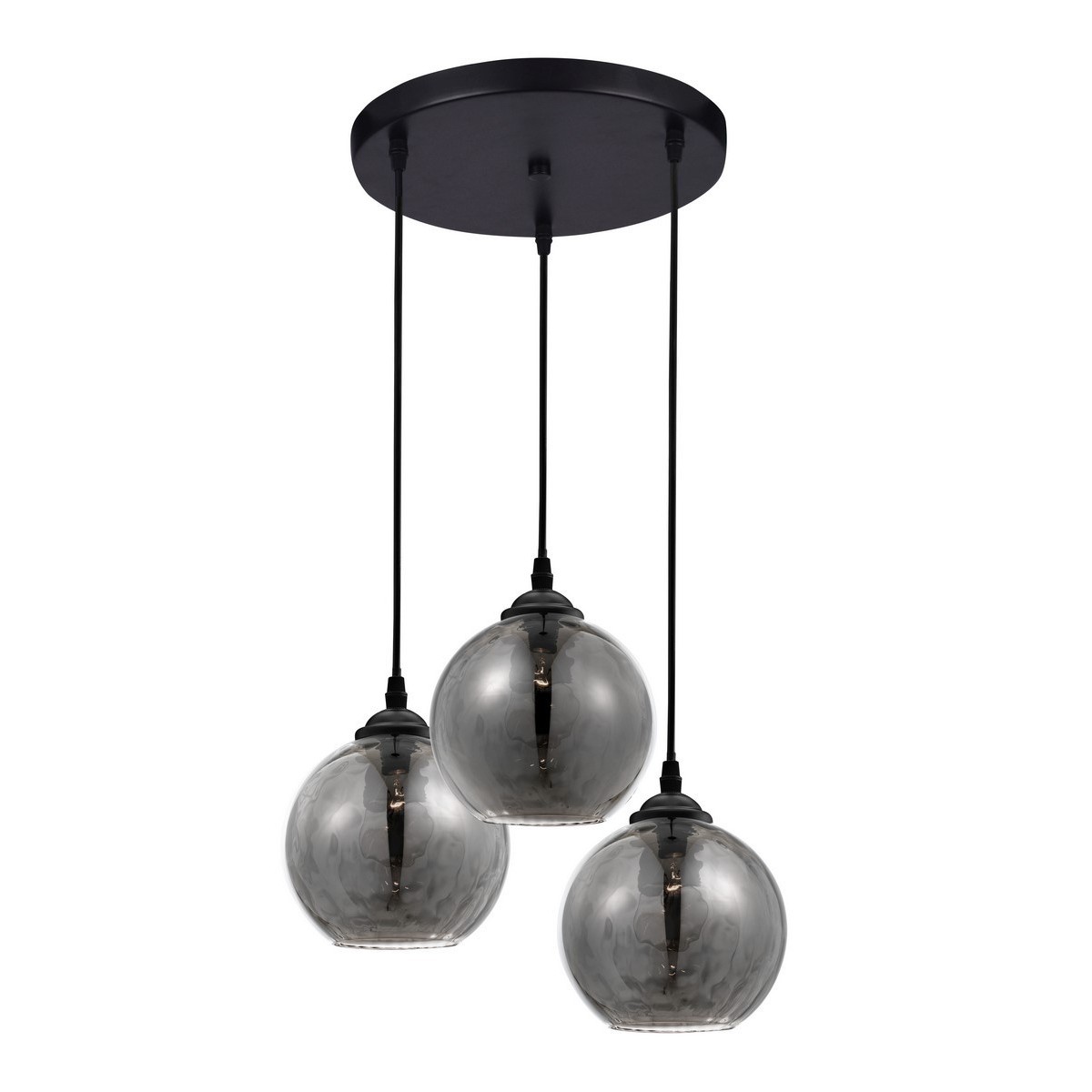 Stylowa lampa Luces Exclusivas COLINA LE41972 - kolor lampy - czarny/dymiony, materiał - szkło/metal
